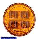 LANTERNA DIANTEIRA E TRASEIRA CAIO/NEOBUS/MASCARELLO/COMIL 70MM COM 4 LEDS BIVOLT AMBAR