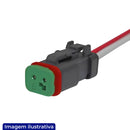 CHICOTE SENSOR CINTO SEGURANÇA ONIBUS/EMPILHADEIRA 2 VIAS FEMEA