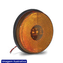 LANTERNA LATERAL RANDON 86MM LED BIVOLT COM 2 FIOS AMARELA