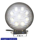 FAROL REDONDO 9 LEDS BIVOLT 115MM GRANDE