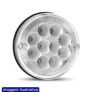LANTERNA TRASEIRA 125MM COM 10 LEDS BIVOLT CRISTAL FIXACAO FRONTAL
