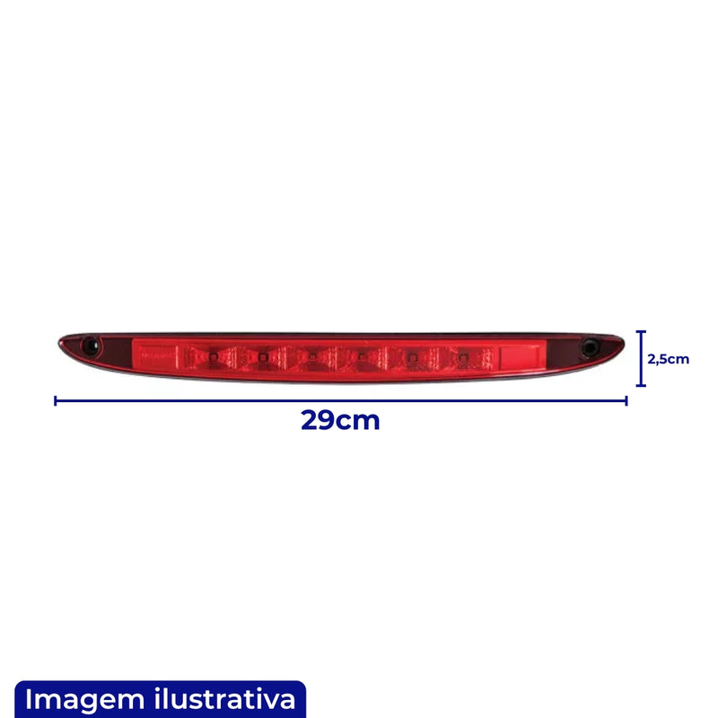 BRAKE LIGHT ONIBUS BUSSCAR 24V 6-LEDS C/ FIO 288MM