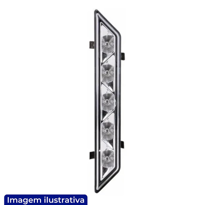 LANTERNA TRASEIRA CAIO VIP/MILLENNIUM/MONDEGO 5 LEDS RETA 24V CRISTAL