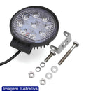 FAROL LED REDONDO 9 LEDS SUPER SLIM 27W BIVOLT