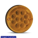 LANTERNA TRASEIRA 125MM COM 10 LEDS BIVOLT AMARELA FIXACAO FRONTAL