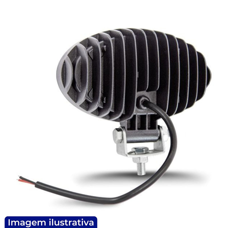 FAROL LED OVAL 8 LED 24W BIVOLT COM CONECTOR