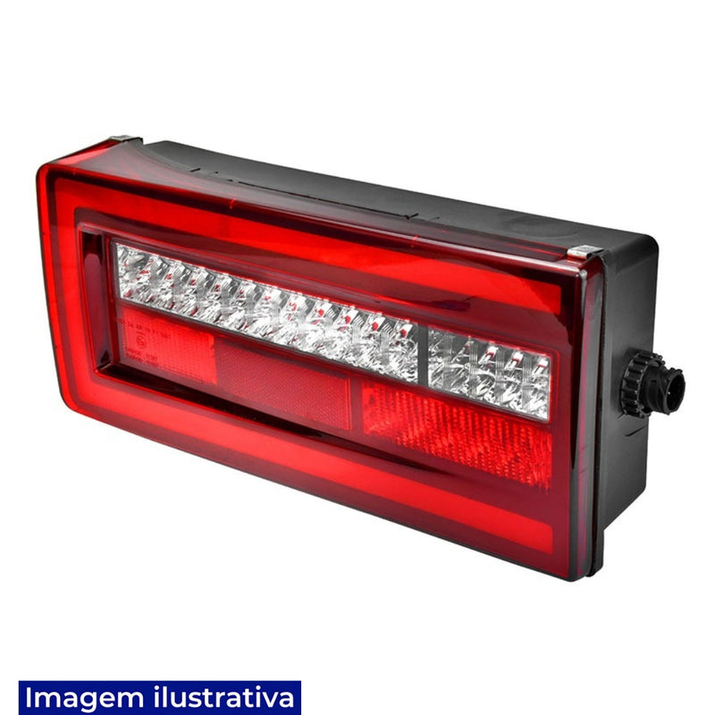 LANTERNA TRASEIRA LED VW CONSTELLATION/METEOR  LADO ESQUERDO 24V COM VIGIA