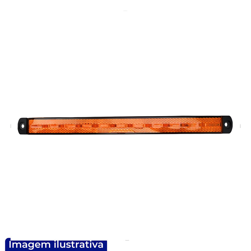 LANTERNA WIDE BIVOLT  LED AMARELA COM RETRORREFLETOR FIXACAO FRONTAL