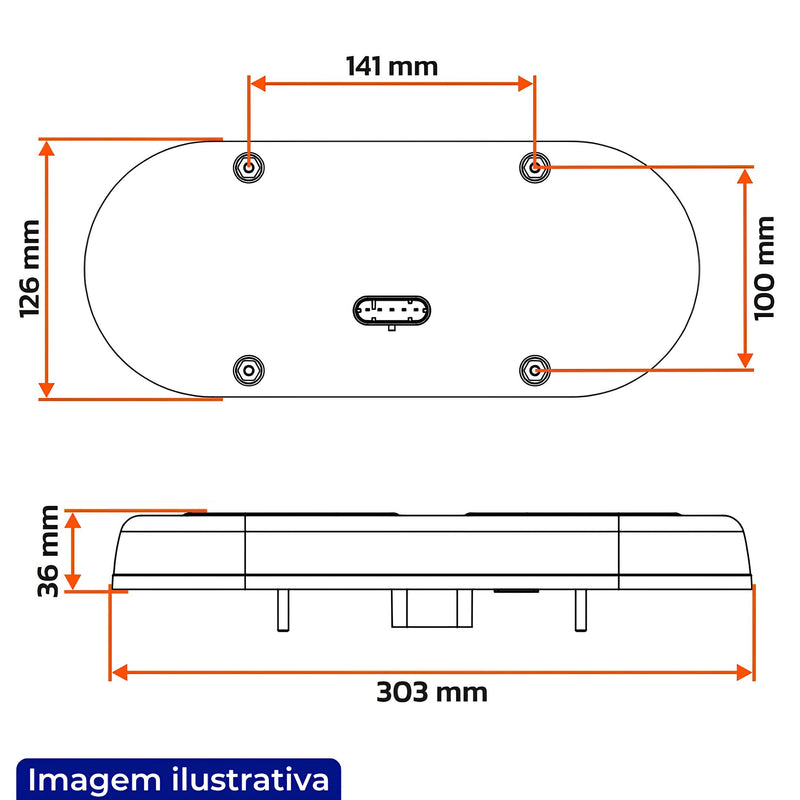 LANTERNA TRASEIRA LED 24V MULTI FUNÇÃO LADO ESQUERDO E DIREITO
