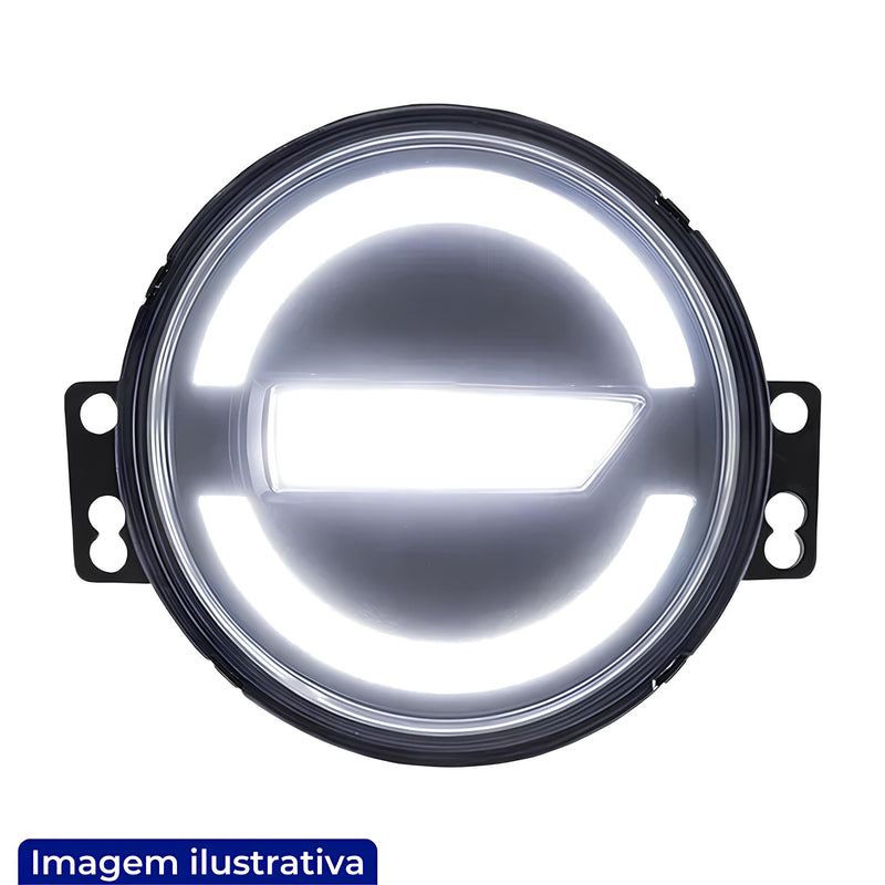 LANTERNA DIANTEIRA LED VW CONSTELLATION 06> LADO DIREITO 24V ANGEL EYES