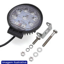 FAROL REDONDO 9 LEDS BIVOLT 115MM GRANDE