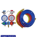 RELOGIO MANOMETRO R134A MANGUEIRA 2500MM