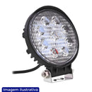 FAROL LED REDONDO 9 LEDS SUPER SLIM 27W BIVOLT
