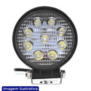 FAROL REDONDO 9 LEDS BIVOLT 115MM GRANDE